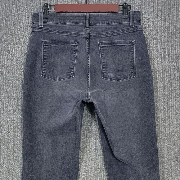 LL Bean True Shape Jeans Womens 12 MT Black High Rise Straight Leg Classic Fit - Picture 9 of 13